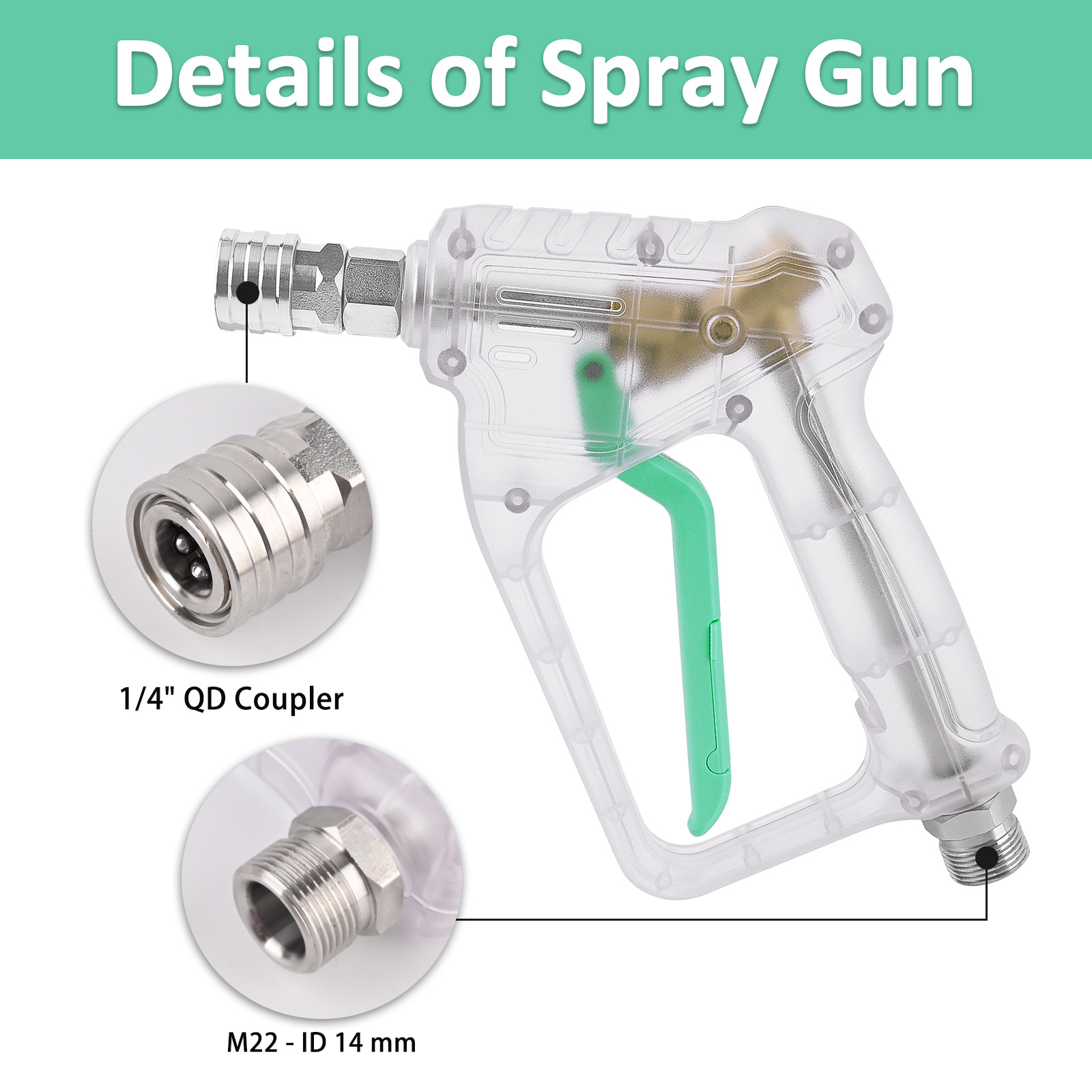 High Pressure Washer Gun with  - Foam Cannon Car Wash 评论和价格