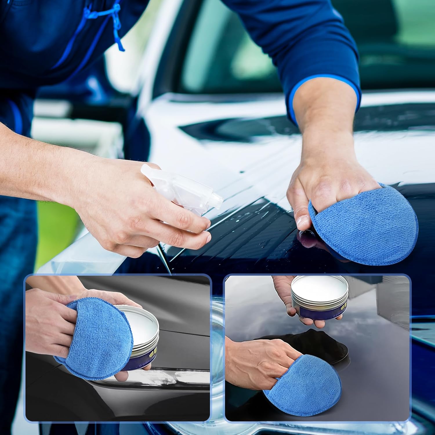 Auto Cleaning Sponge Brush Wax - Wax Applicator Pad 评论和价格