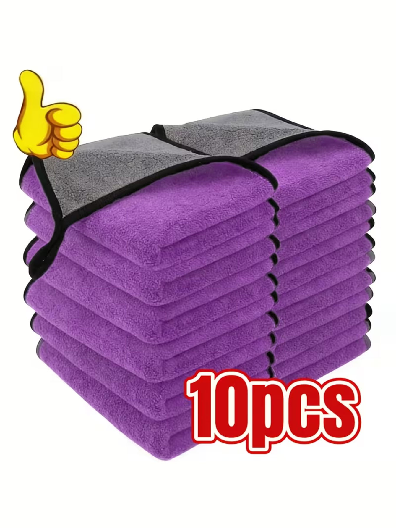 10-Pack Double-Sided Coral Vel - Microfiber Towel Detailing 评论和价格