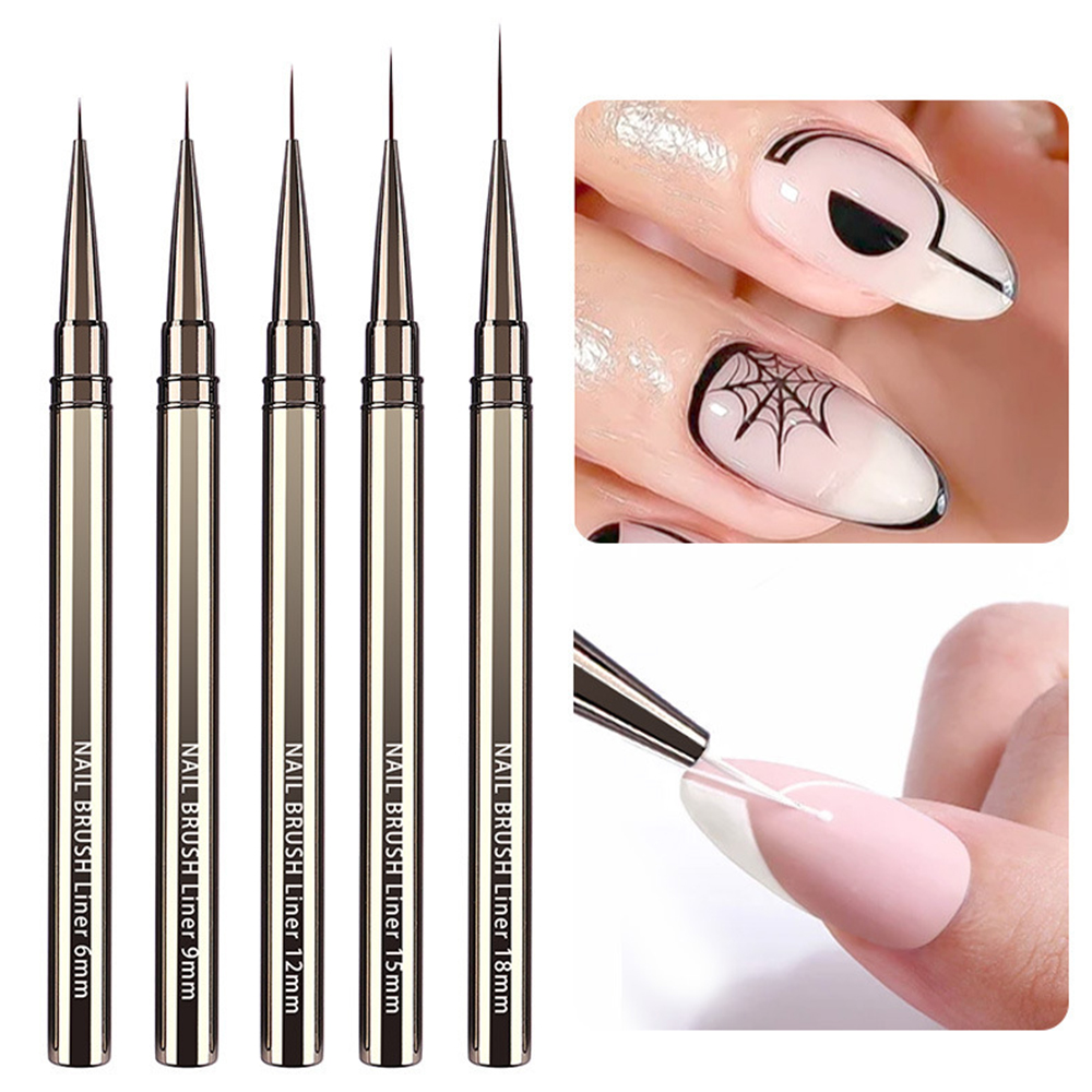 5-Piece Professional Nail Art  - Detailing Brush Set 评论和价格