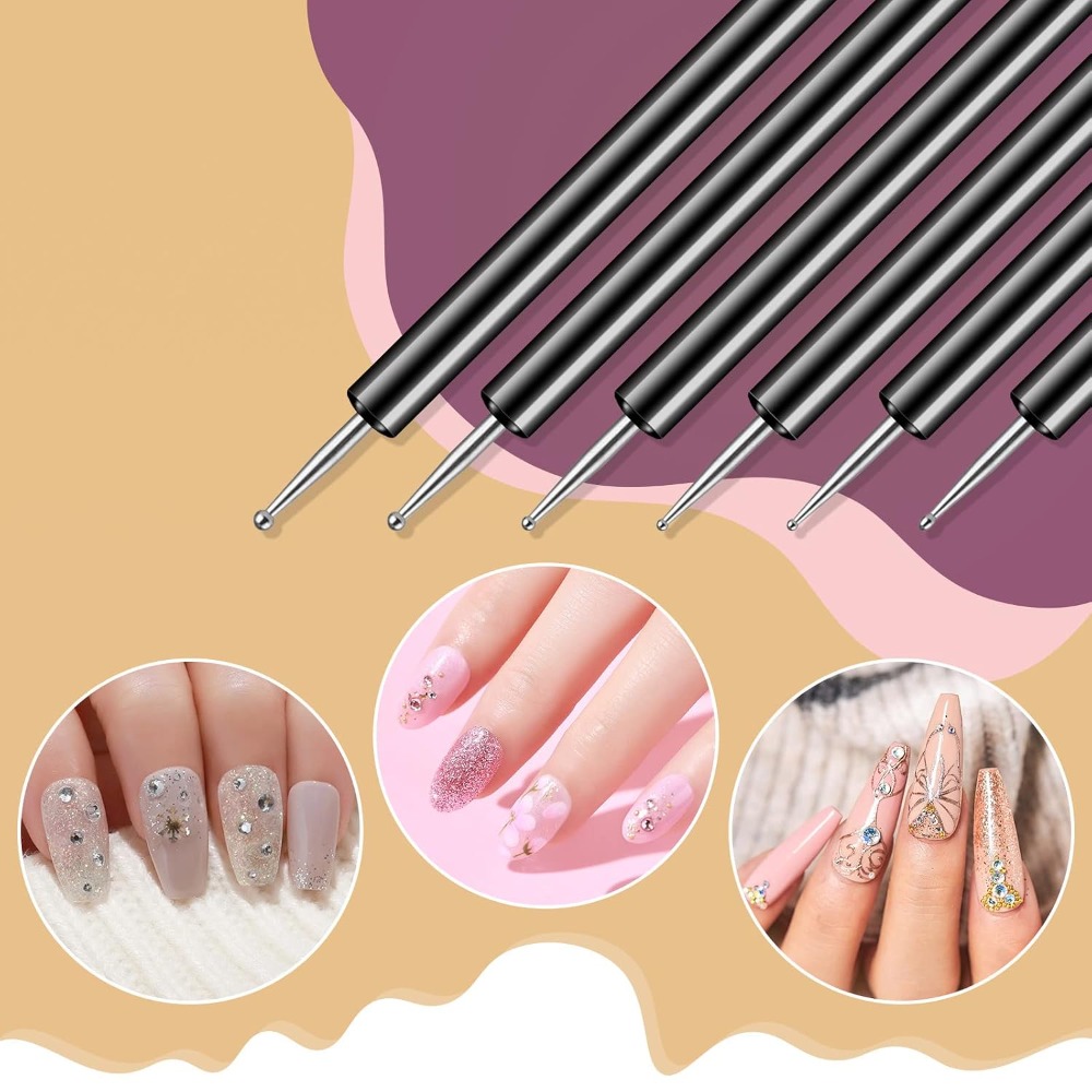 Double Ended Nail Art Dotting  - Detailing Brush Set 评论和价格